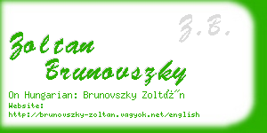 zoltan brunovszky business card